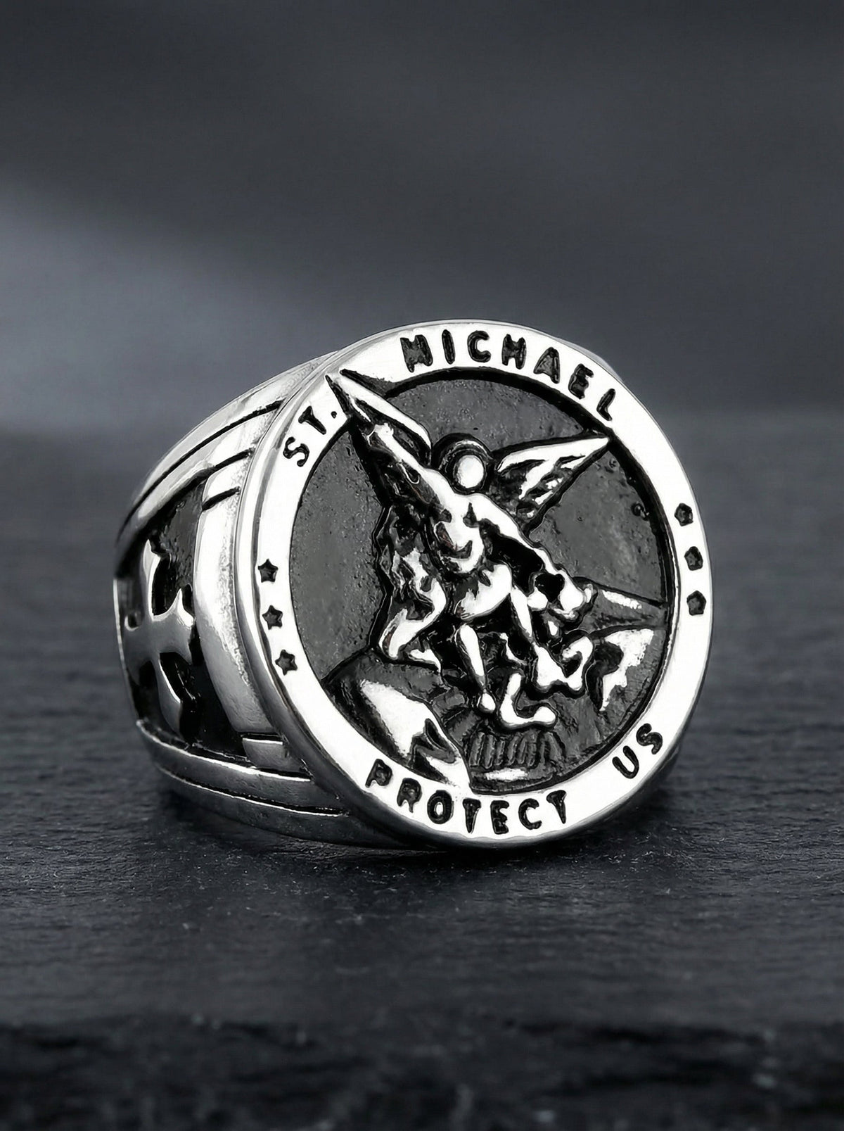 Anel Masculino de Prata Archangel