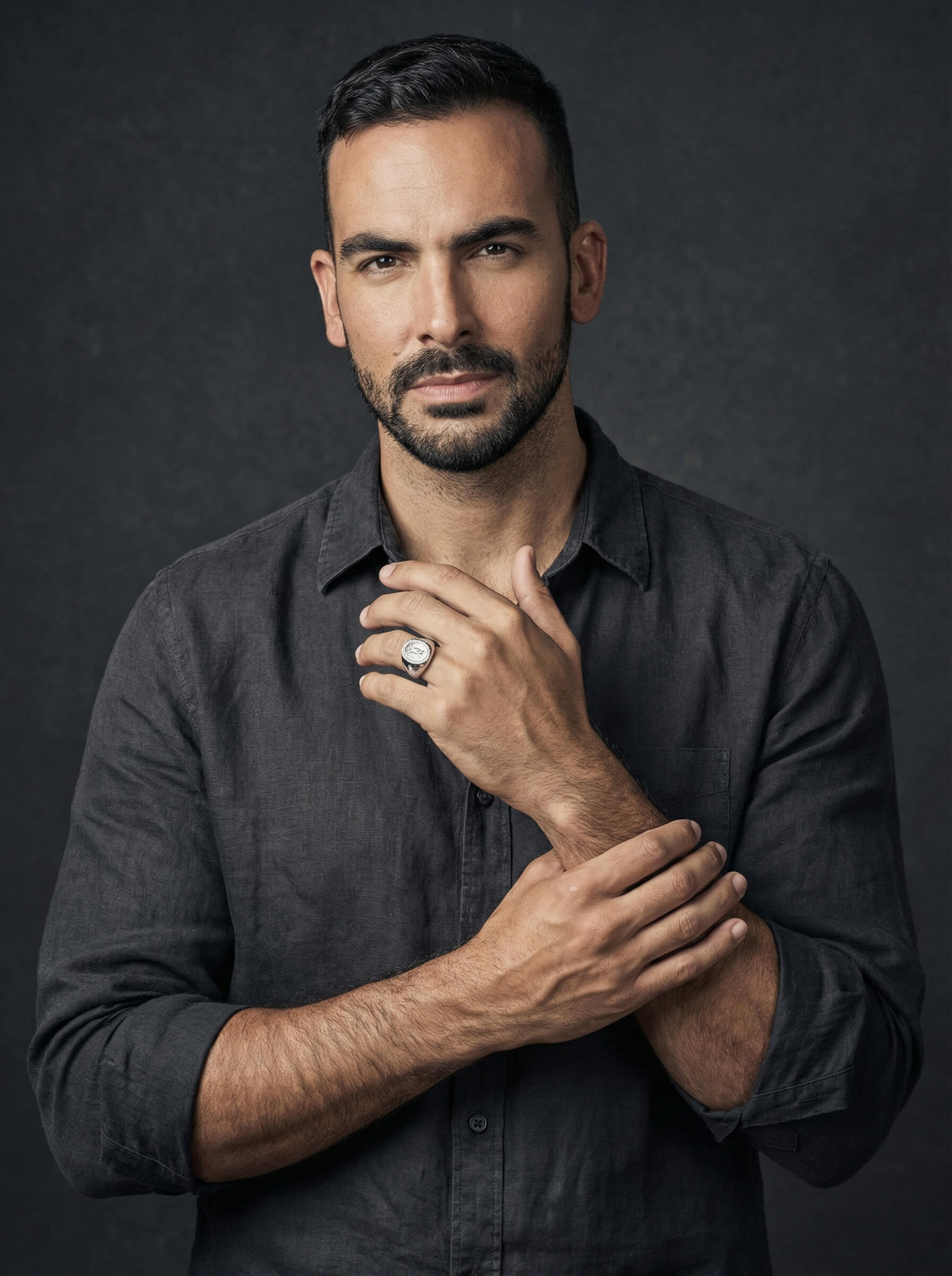 Anel Masculino de Prata Gloria
