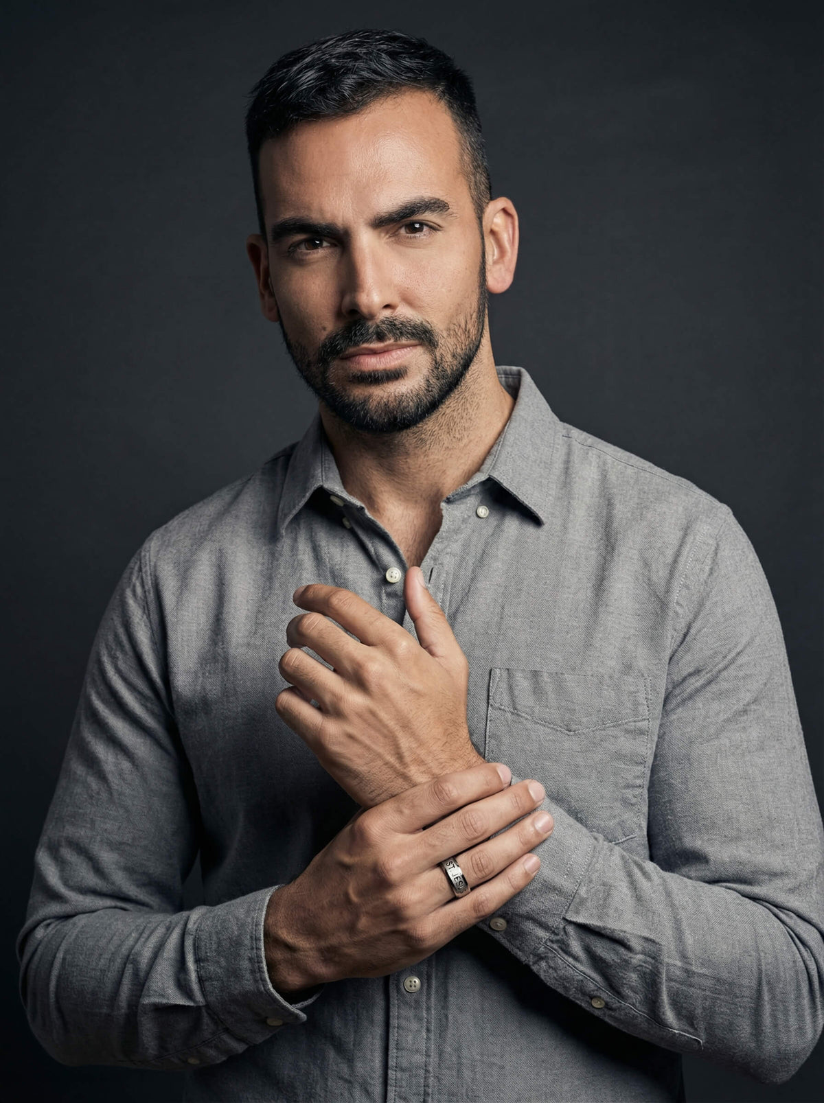 Anel Masculino de Prata Verbum