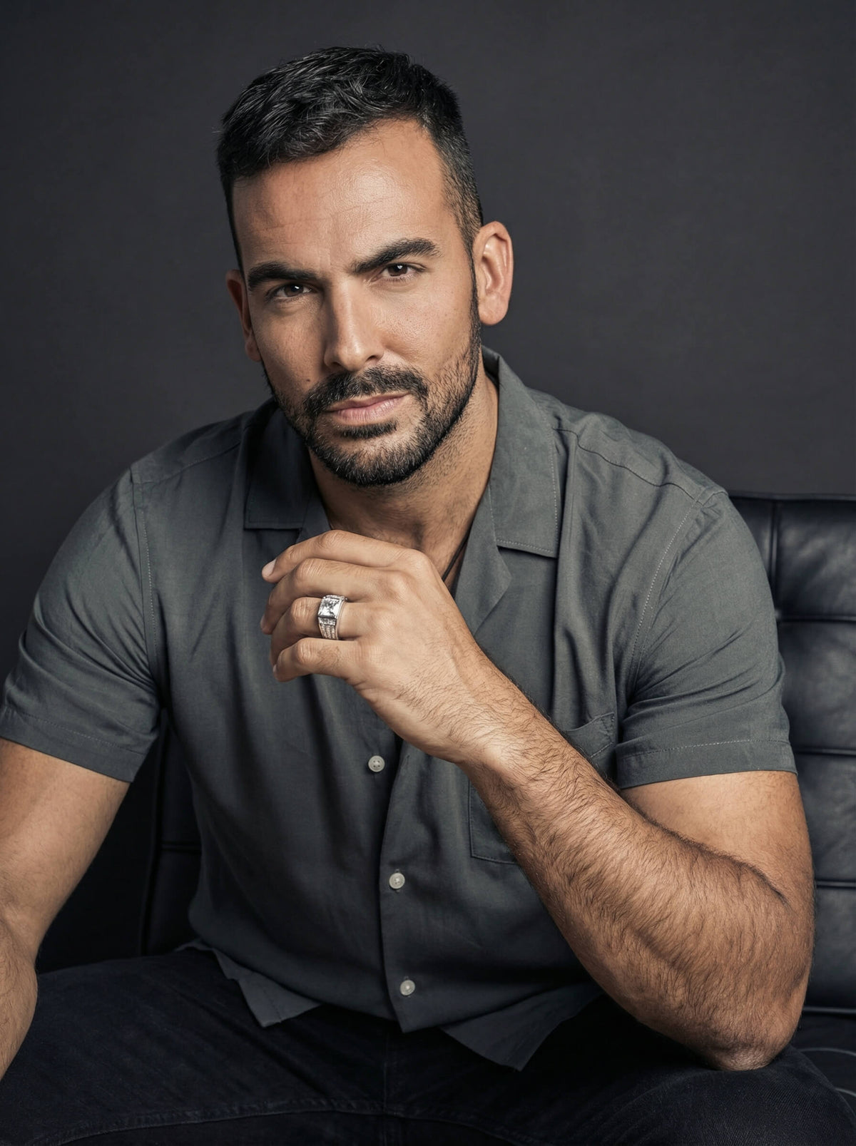 Anel Masculino de Prata Vertex
