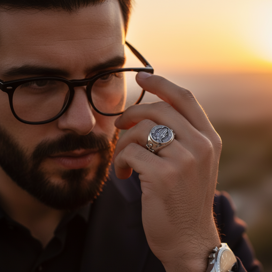 Anel Masculino Forge Prata 925