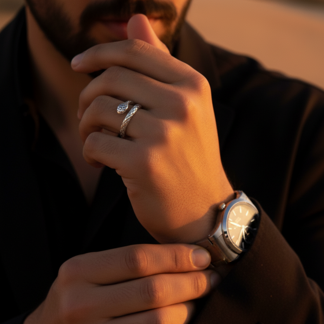 Anel Masculino Shesha Prata 925 - Regulagem