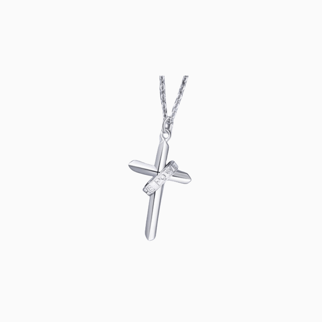Colar Masculino de Prata Cross Layer