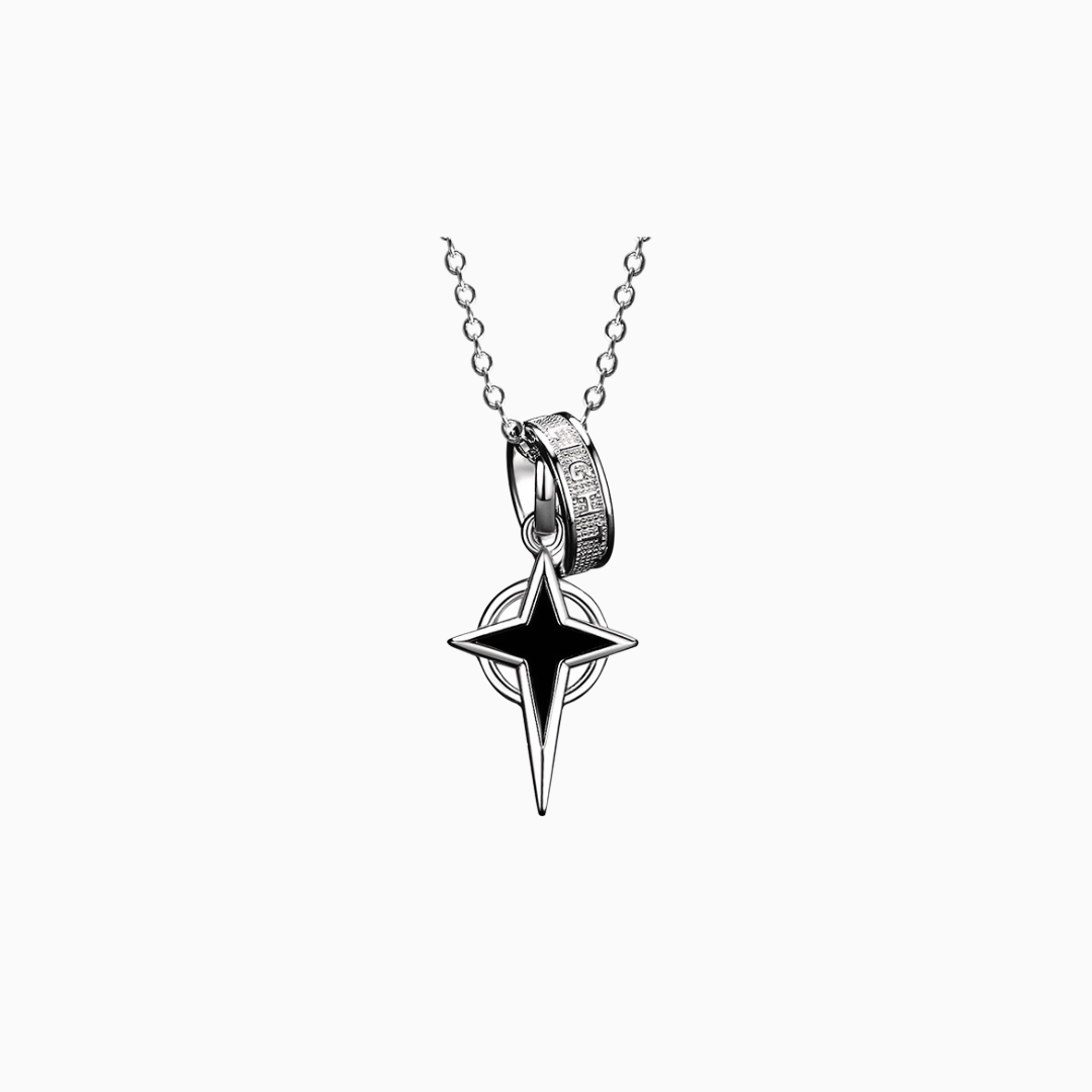 Colar Masculino de Prata Shot Star