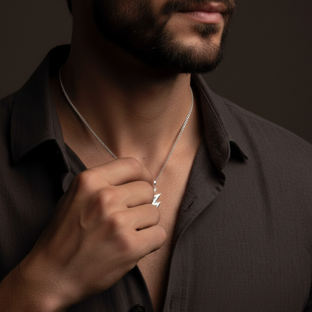 Colar Masculino de Prata Axis