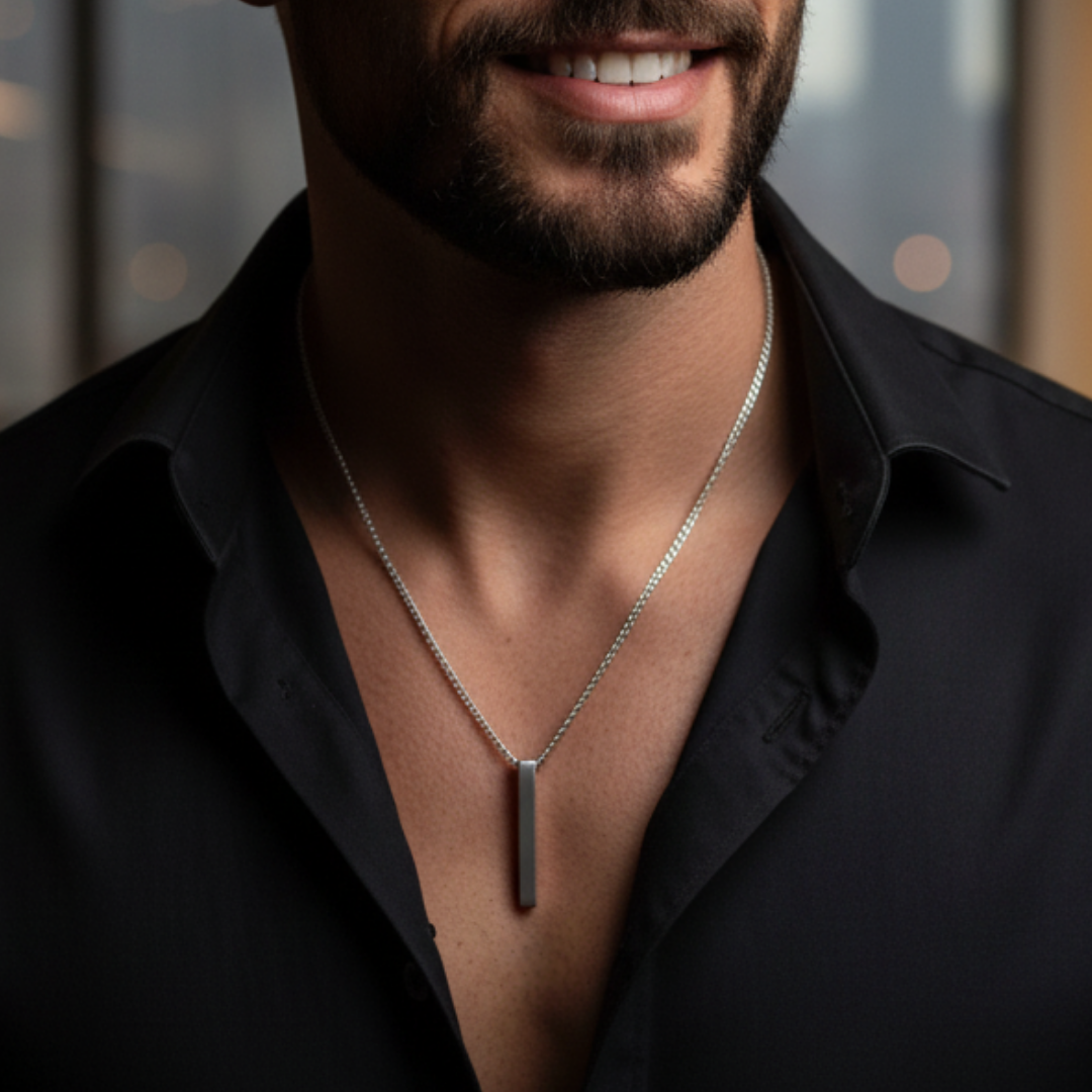 Colar Masculino de Prata Elisium