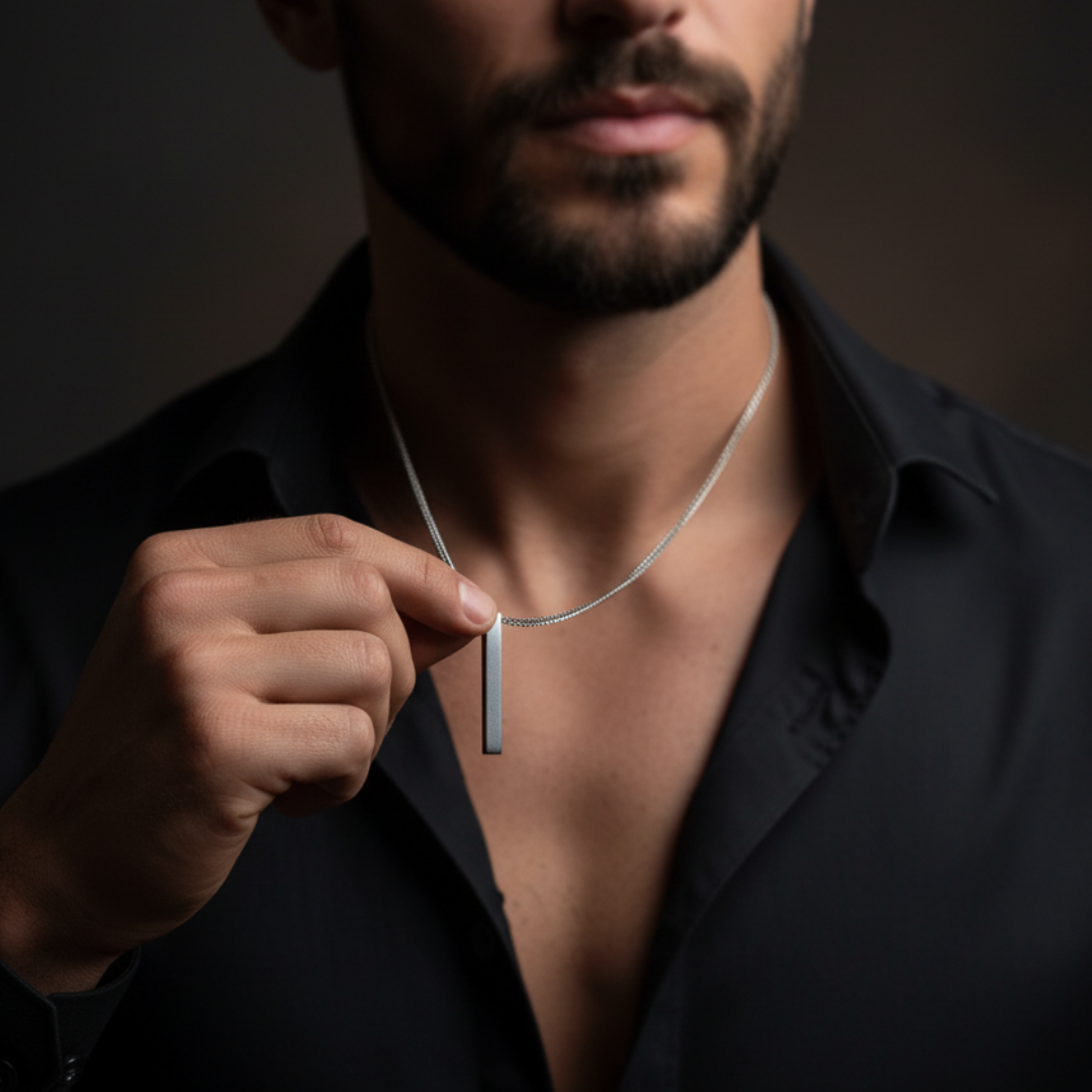 Colar Masculino de Prata Elisium