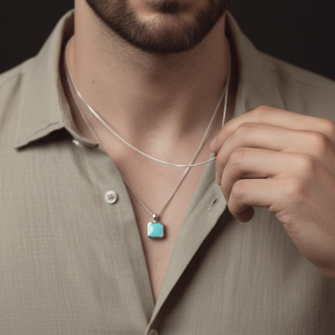 Colar Masculino de Prata Verdelux
