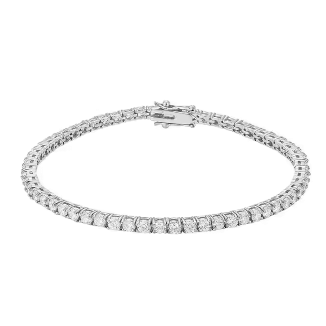 Pulseira Riviera Obsidian Prata 925
