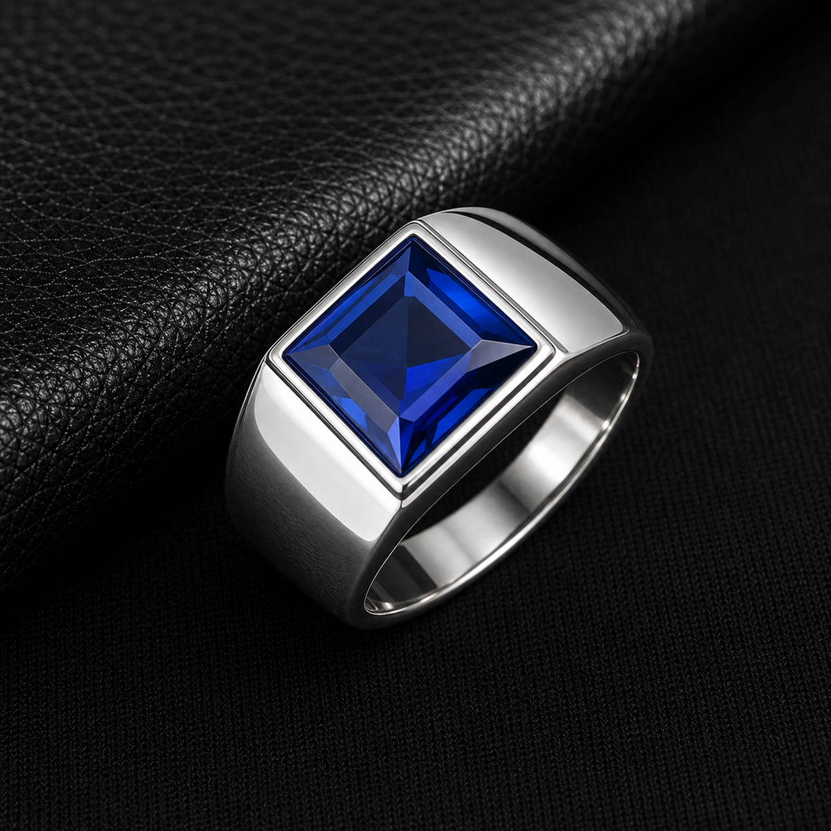 Anel Masculino Sapphire Prata 925