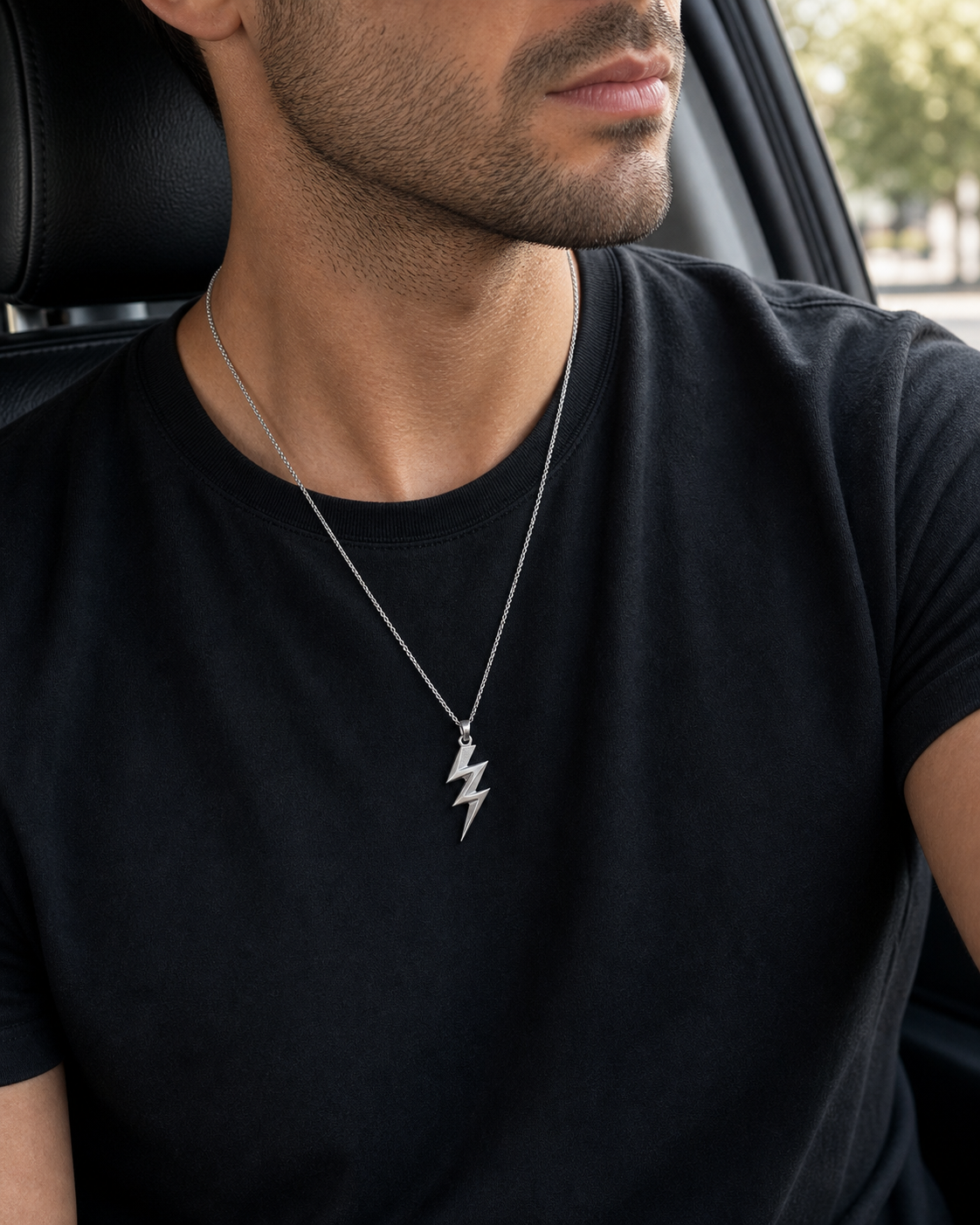 Colar Masculino de Prata Axis