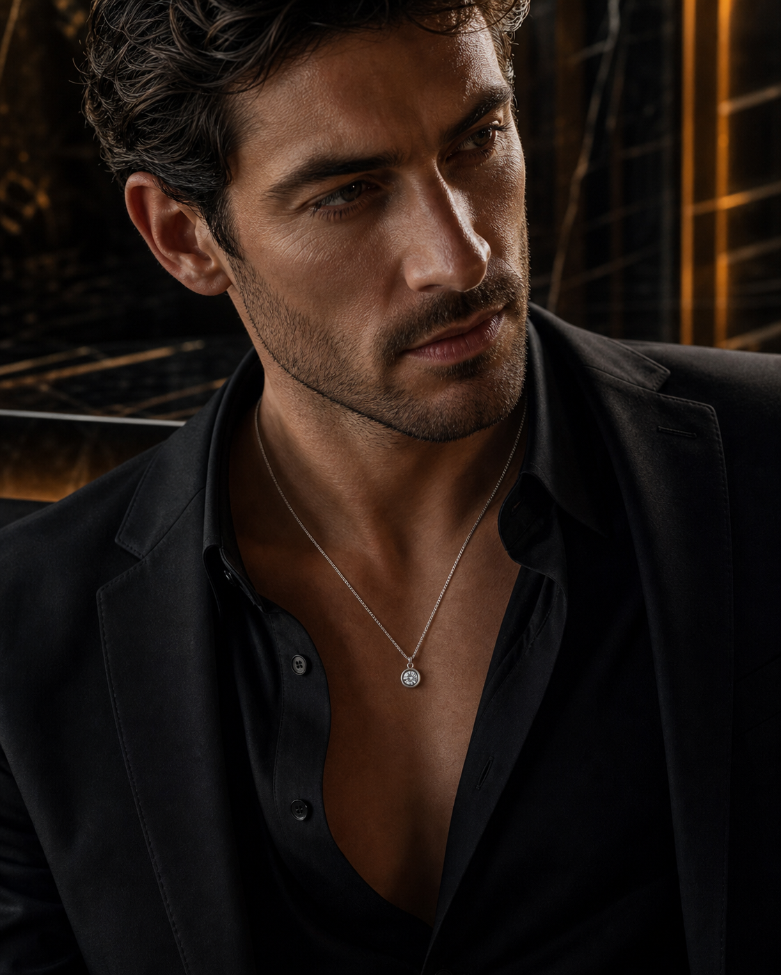 Colar Masculino de Prata Étherion