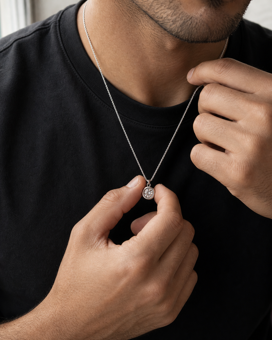 Colar Masculino de Prata Étherion