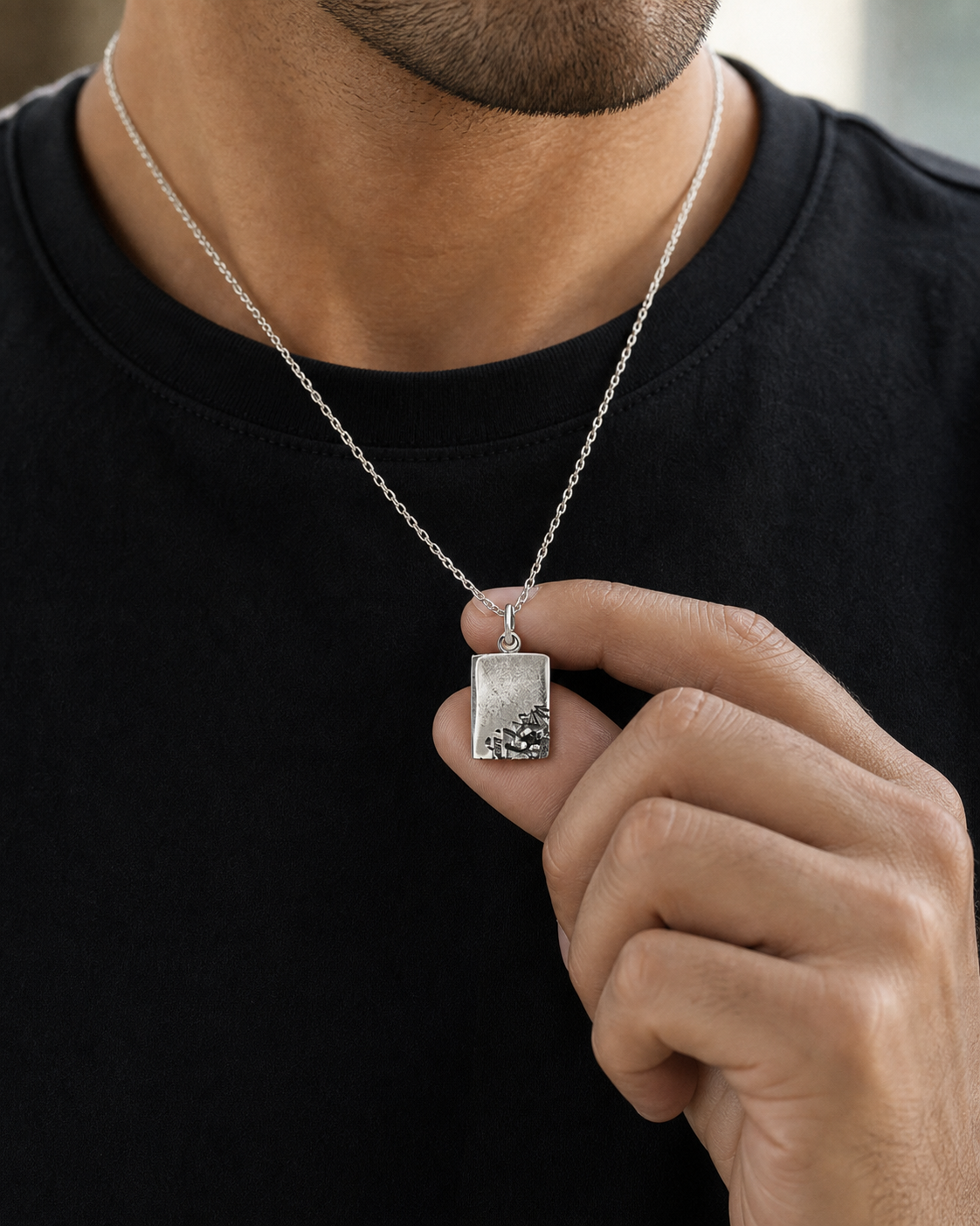 Colar Masculino de Prata Nômade