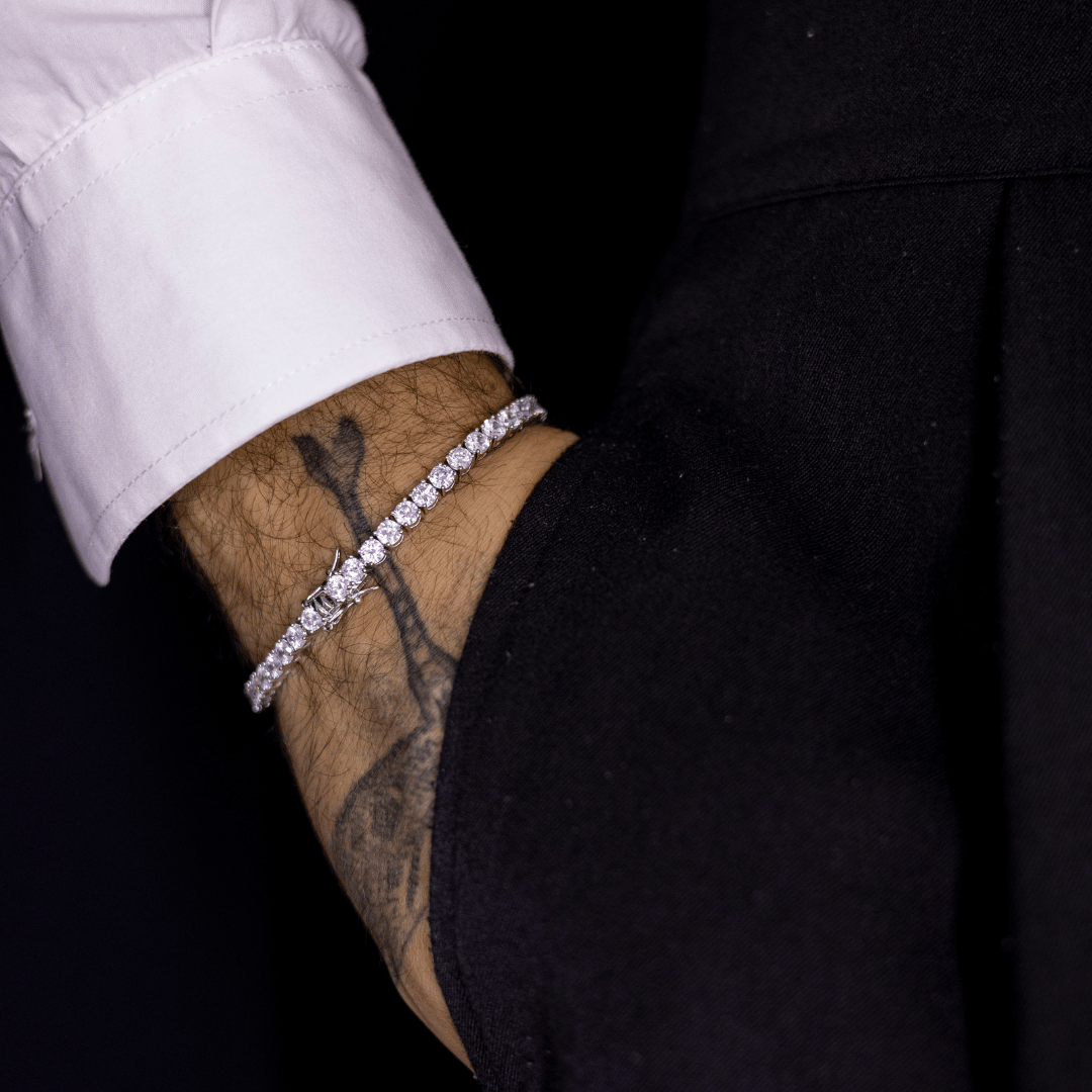 Pulseira Riviera Obsidian Prata 925